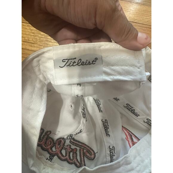 Titleist White Orange Adjustable Cap - Picture 7 of 8